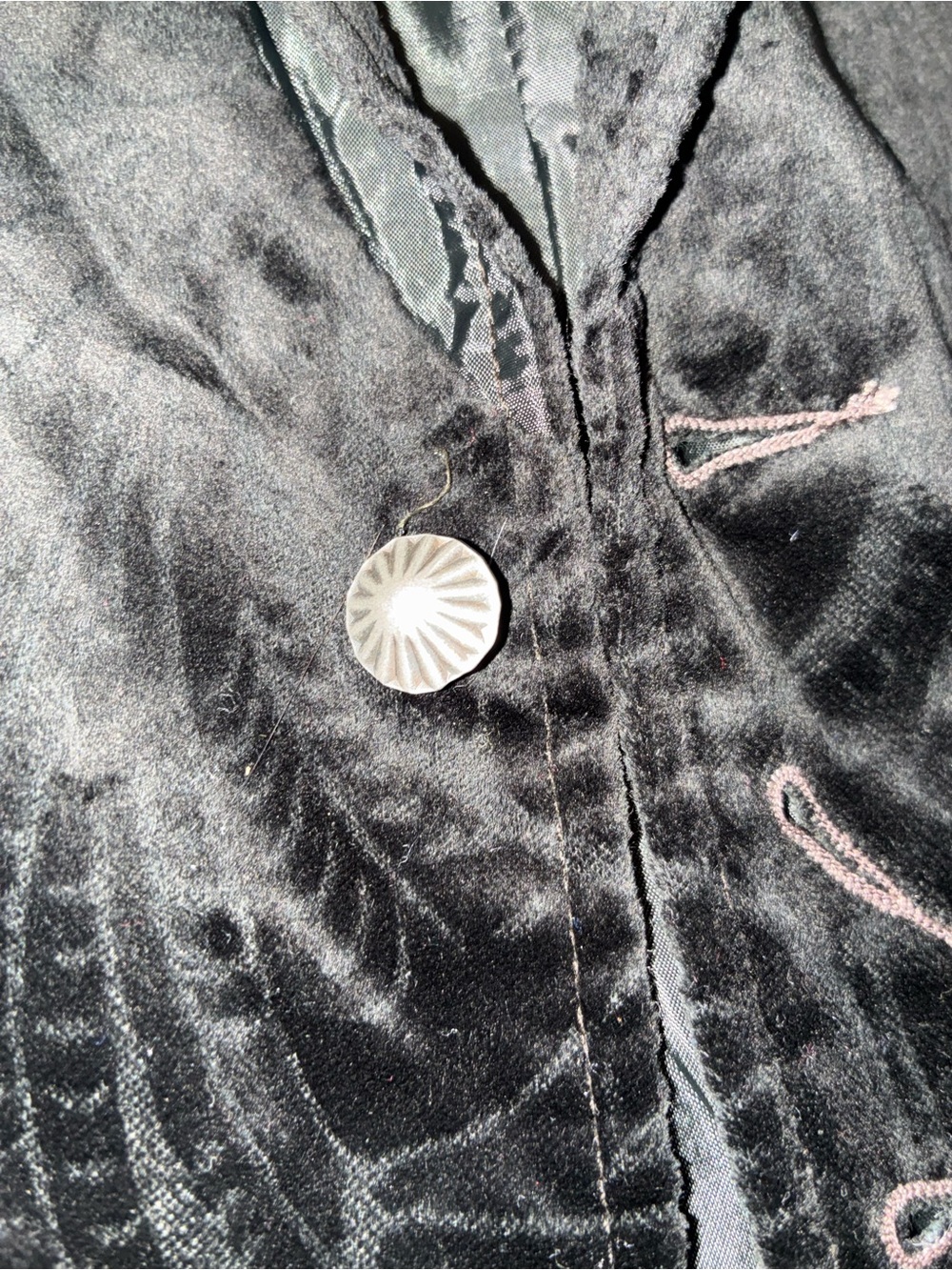 RRL Floral Flocked Velvet Notch-Lapel Vest - Picture 7 of 15